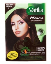 Краска для волос на основе хны Vatika Natural Brown (Коричневая) Дабур